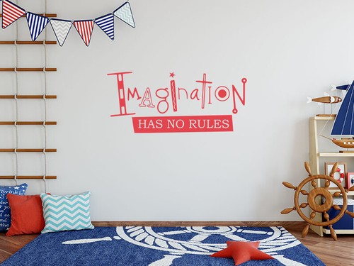 Wall art sticker imagination - wall, "imagination"