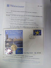 1992 50p British EU Presidency Brilliant Uncirculated Coin Cover - Old large 50p