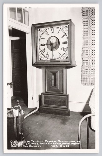 Real photo postcard - photo, clock
