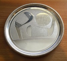 Seba Silver Plated Golf Sweet Dish/Coaster 5 inches diameter