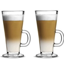 Latte Glasses Coffee Cups, Temperature Resistant Mugs for All Coffee Drink 270ml