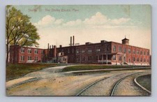 Electric Power Plant SHELBY Ohio Antique Postcard Lamps Advertising 1910s
