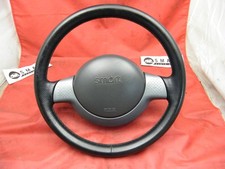 SMART CAR 450 FORTWO 1998-2002 LEATHER STEERING WHEEL & SINGLE PLUG ANGLE SENSOR