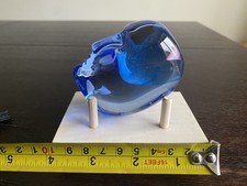 Very  Rare Lmtd. Beril Vallien Kosta Boda Blue Brains Signed-Org Stand