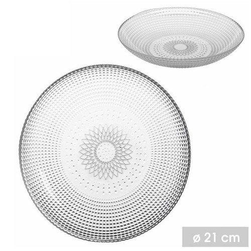 21cm large round clear - large,