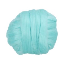 Wool Roving Yarn, 100G/3.53OZ Felting Wool Pure Roving Yarn, Sky Blue