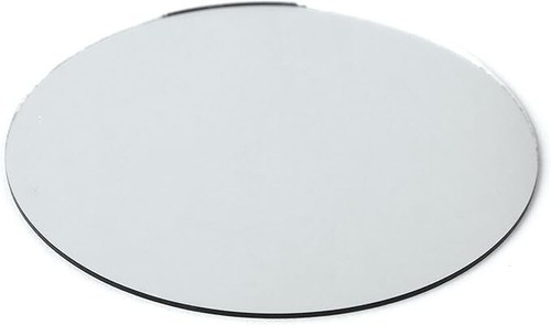 Round mirrored glass candle - glass,