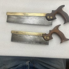 Vintage Bowdon & Co (Sheffield) 10” & 8” Steel Backsaws