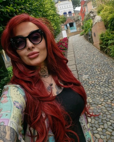 High quality synthetic wig red - high,