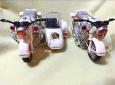 Vintage Police Motorcycle with Sidecar Set of 2 Honda