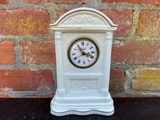 Vintage Belleek Mantel Clock, 19 cm high.