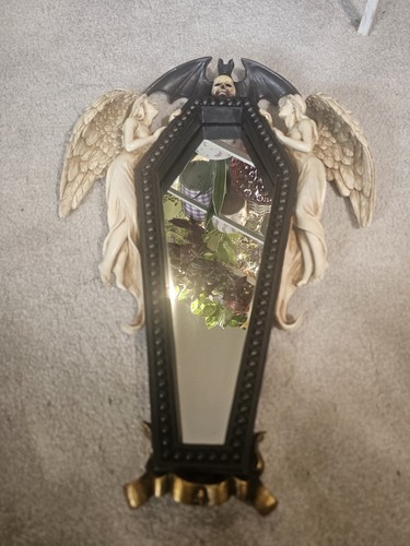 Gothic coffin mirror angel - coffin,