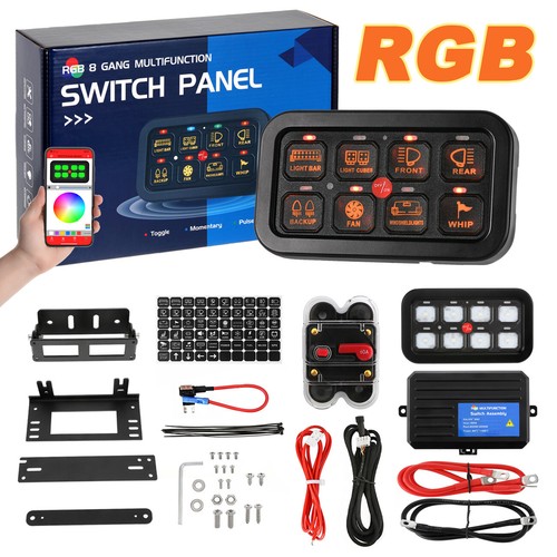 Gang rgb light bar switch - 8,