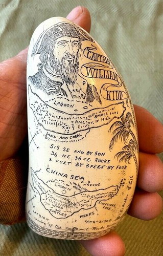 Scrimshaw whale tooth - scrimshaw,