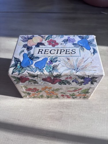 Vintage recipe card holder box - vintage,