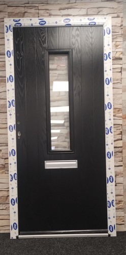 Black composite front - black, door