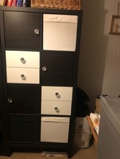 IKEA Kallax  Shelving Unit with Cube Storage Boxes