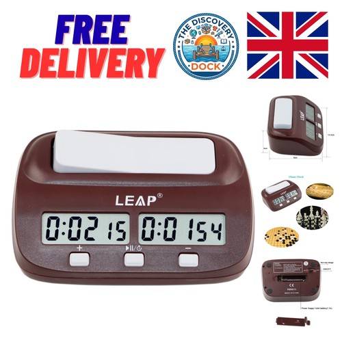 Elegant brown chess clock with - elegant,