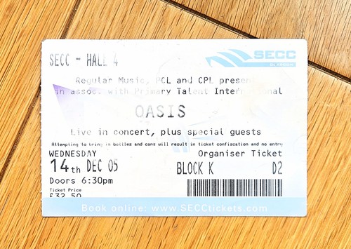 Oasis glasgow secc - glasgow,