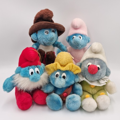 Smurfs vintage plush bundle - vintage, x5