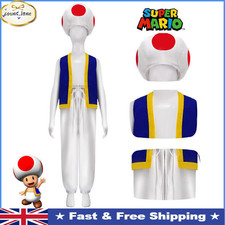 Mens Cosplay Super Mario Costume  Toad Mushroom Hat Karneval Outfits Gifts New🎁