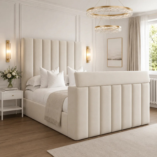 Panel upholstered bed - panel,