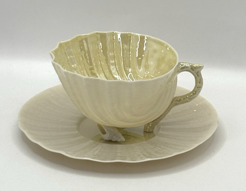 Belleek neptune shell footed - neptune,