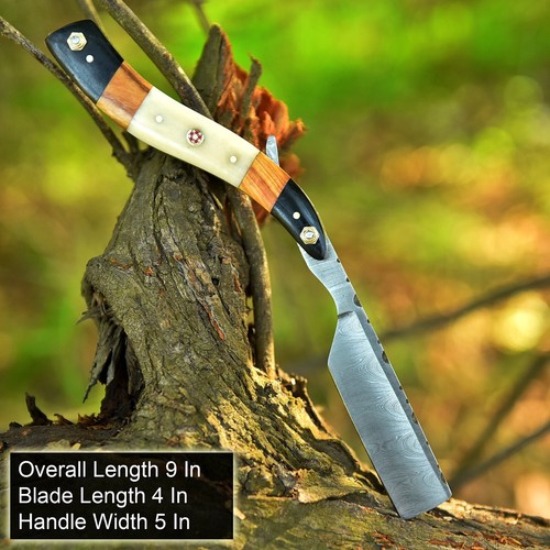 Damascus steel straight - straight, razor