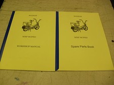 Raleigh Moped/ Wisp / NEW Workshop manual + Parts Book/With Exploded Diagrams