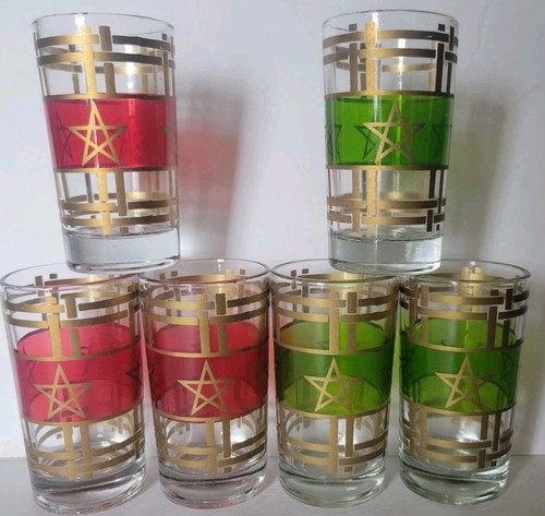 Moroccan tea glasses gold - tea,