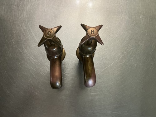 Pair vintage brass - pair, of