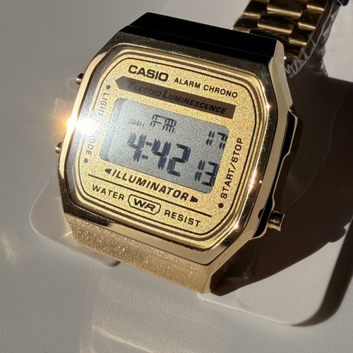Casio a168 gold digital - casio,