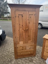 Solid Pine Waxed Wardrobe with