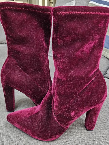 Aldo burgundy velvet - burgundy, sock
