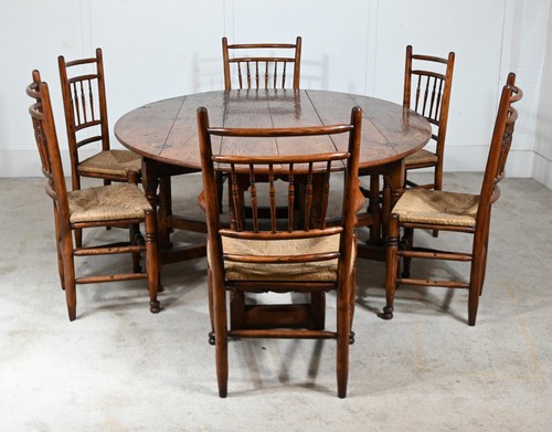 Oak dining set gateleg - set, table