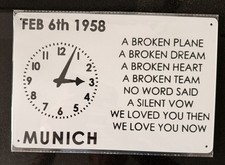 MANCHESTER UNITED MUNICH CLOCK