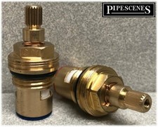 pipescenes555 CC1 / A6 Ceramic Disc Tap Cartridge Valves 20 Spline x 7.7mm PAIR