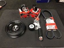 FORD MONDEO MK3 TDDI TDCI ALTENATOR BELT CRANKSHAFT TENSIONER KIT PULLEY KIT