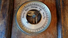 1900'S LARGE ANTIQUE SKELETON ANEROID BAROMETER - WORKING ORDER