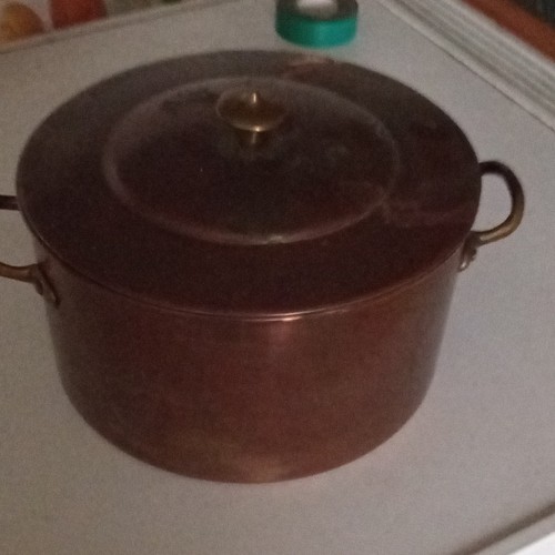 Copper stockpot with - stockpot,
