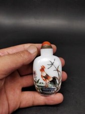 Ancient Chinese Beijing collection, pure hand-painted, glass,  snuff bottle