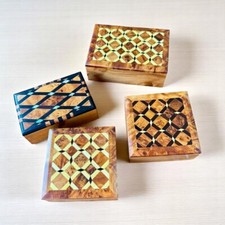 Set Of 4 Moroccan Jewelry Box thuya wooden burl Jewelry Box organizer