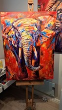 Elephant painting on large