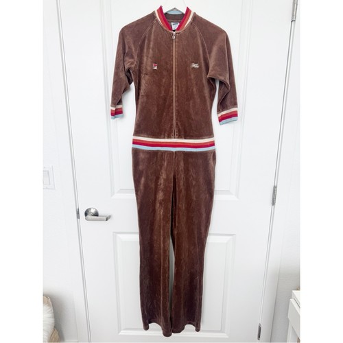 Vintage fila brown velour - brown,