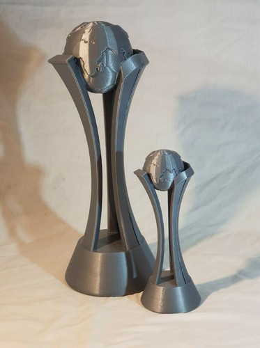 Football trophy silver 21cm