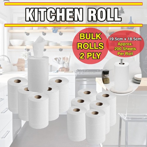 White centrefeed 2ply kitchen - white,