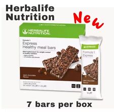 Herbalife Formula 1 Express Healthy Meal Bars Dark Chocolate 7 bars per box -NEW