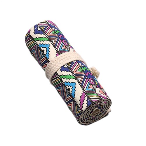 Vintage roll pencil case - up,