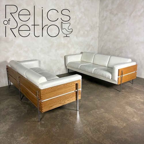 Mid century white leather - century,