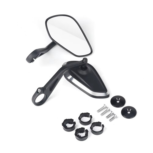 Teardrop bar end - mirrors, pair